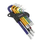 Sealey AK7193 TRX-Star* Key Set 9pc Colour-Coded Long