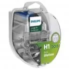 Philips Longlife EcoVision H1 Headlight Bulbs (Twin Pack)